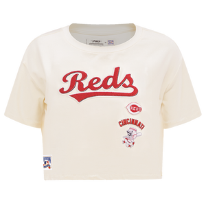 Pro Standard Women's Cincinnati Reds Retro Classic Boxy Tee - Eggshell
