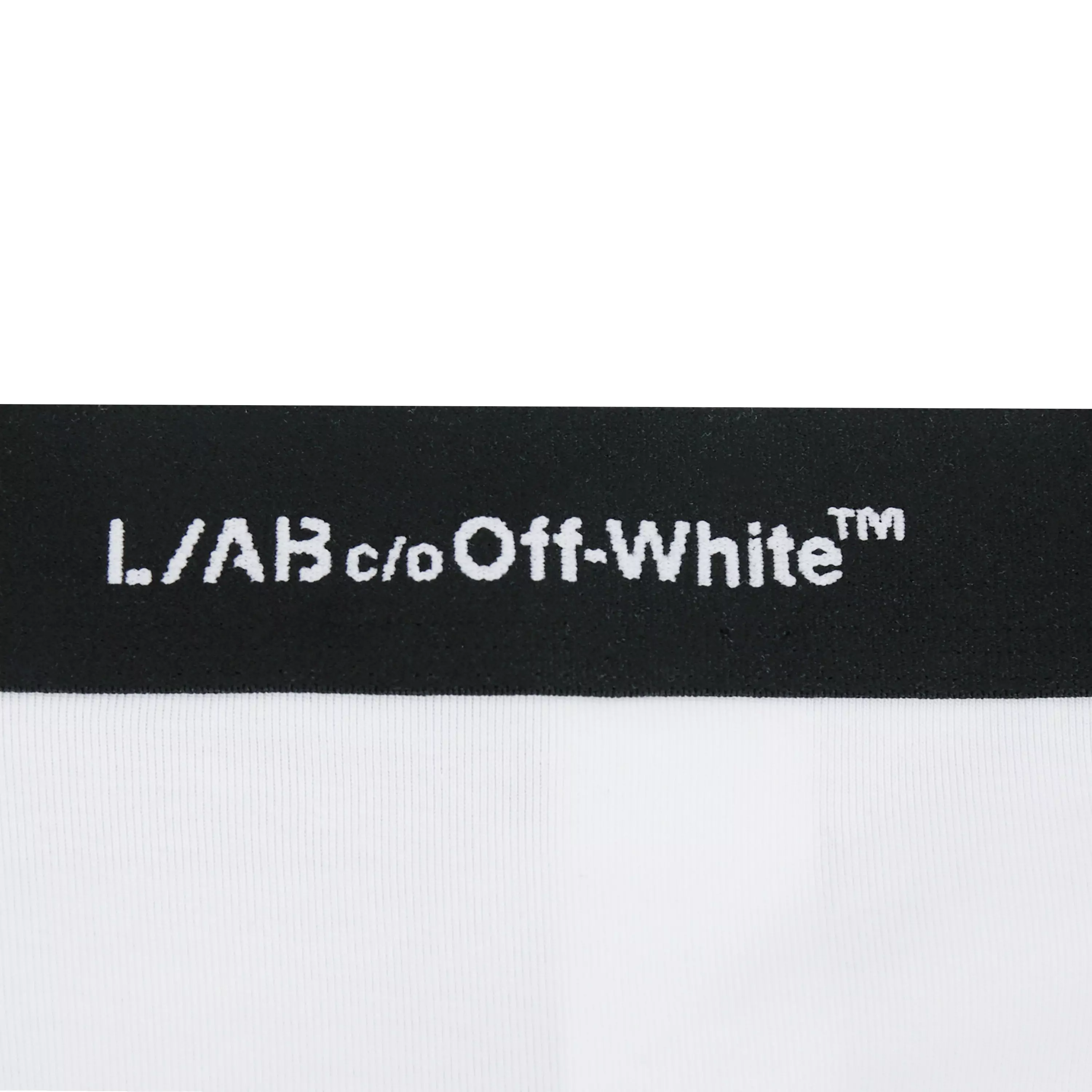 L/AB c/o Off-White Men's Horizontal Repeat 3" Trunk with Fly (3 Pack) - Black/White/Grey - BLACK/WHITE/GREY