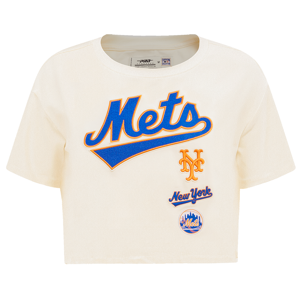 Pro Standard Women's New York Mets Retro Classic Boxy Tee - Eggshell - EGGSHELL Thumbnail View 1