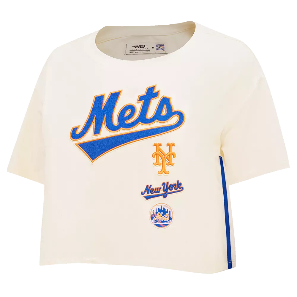 Pro Standard Women's New York Mets Retro Classic Boxy Tee - Eggshell - EGGSHELL