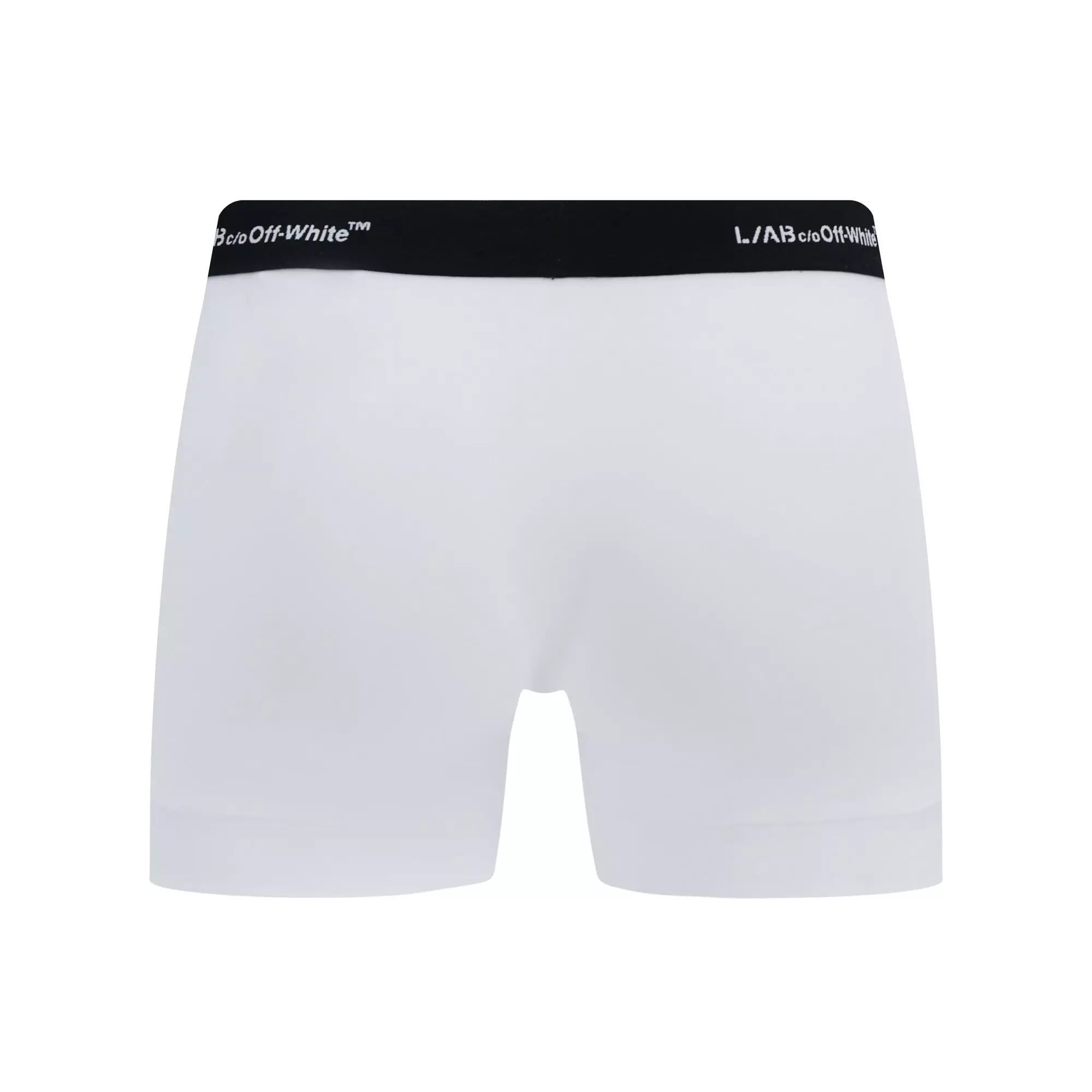 L/AB c/o Off-White Men's Horizontal Repeat 3" Trunk with Fly (3 Pack) - White - WHITE