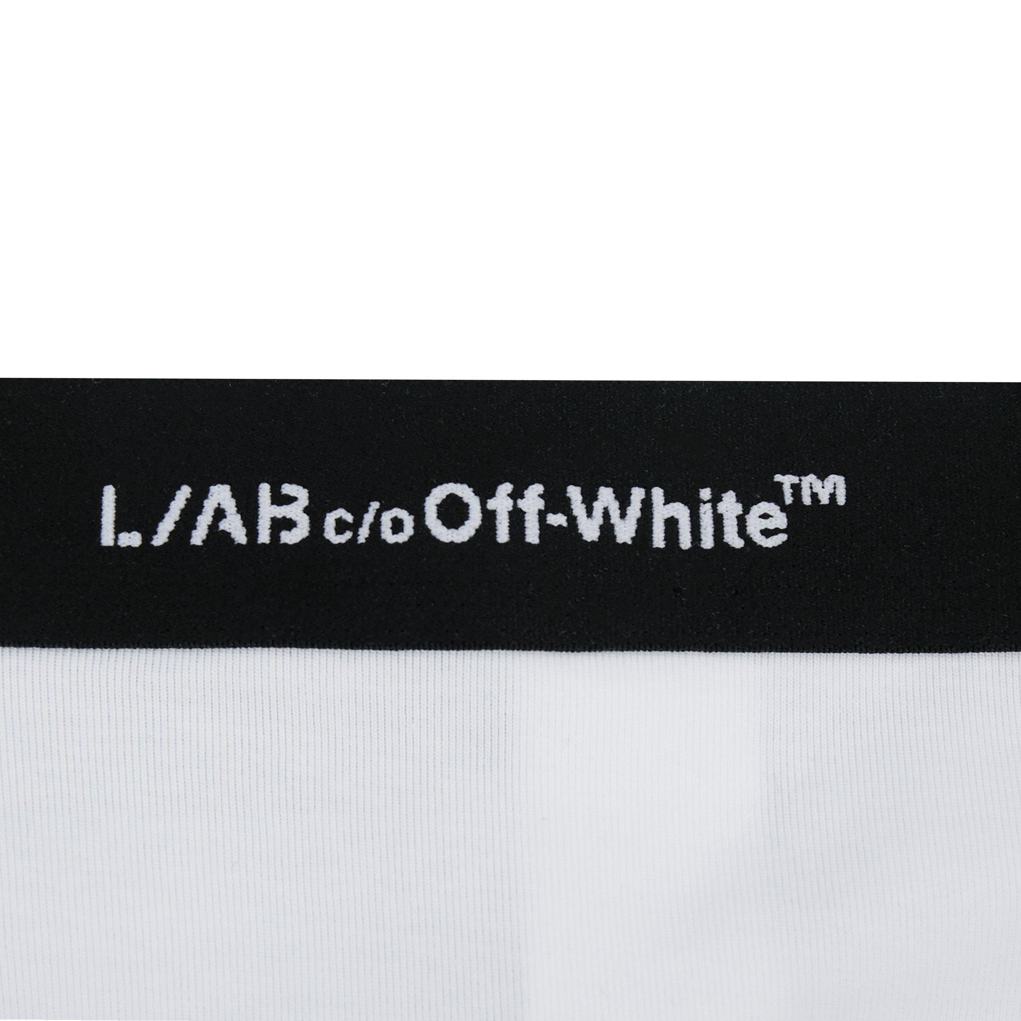 L/AB c/o Off-White Men's Horizontal Repeat 3" Trunk with Fly (3 Pack) - White - WHITE