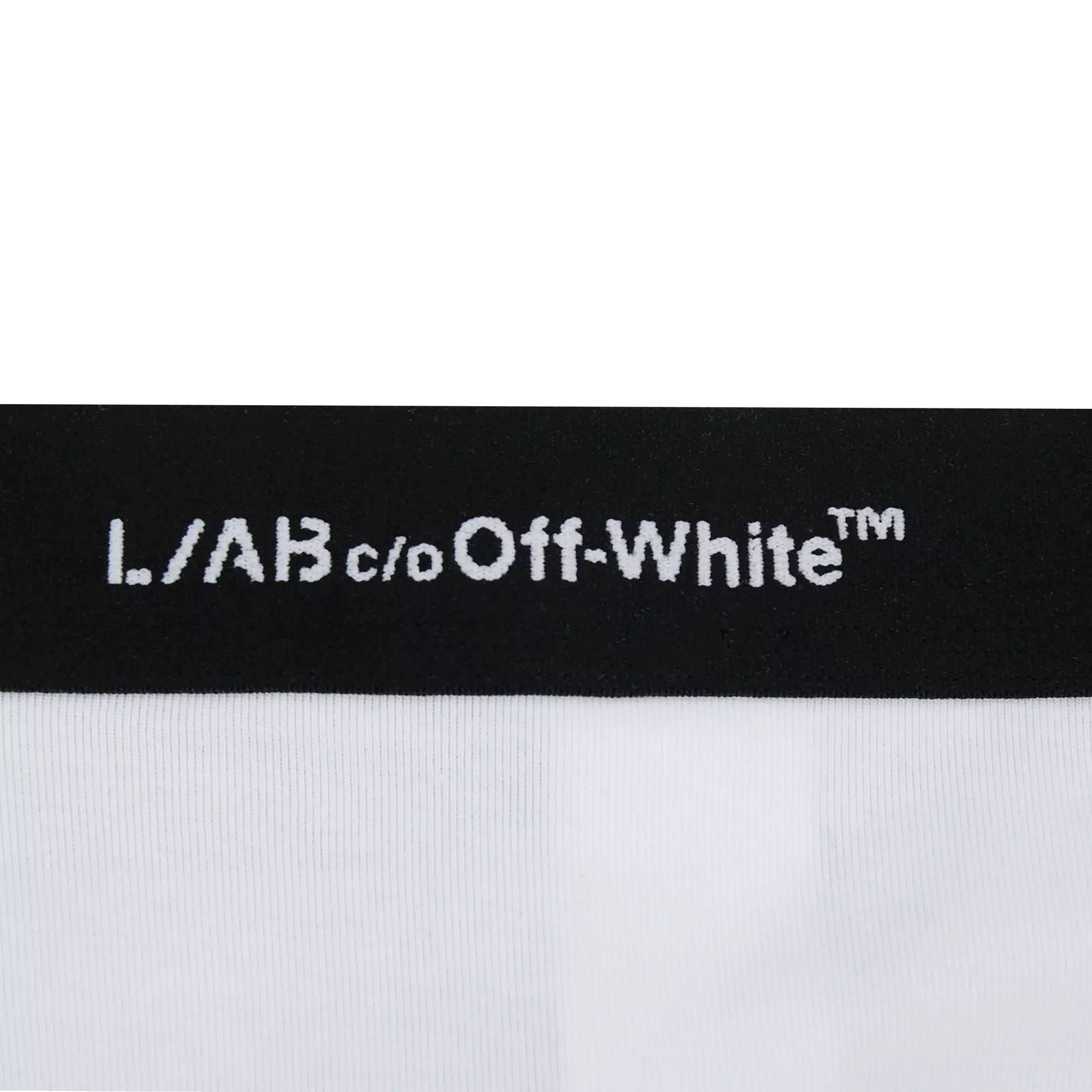 L/AB c/o Off-White Men's Horizontal Repeat 3" Trunk with Fly (3 Pack) - White - WHITE