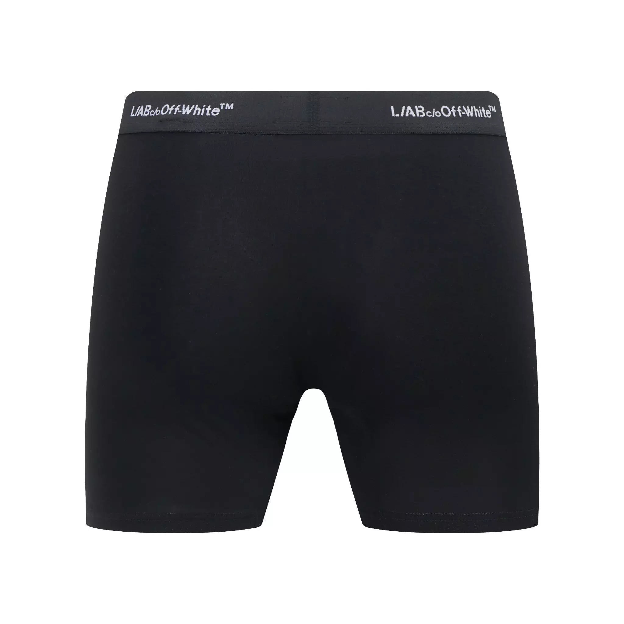 L/AB c/o Off-White Men's Horizontal Repeat 3" Trunk With Fly (3 Pack) - Black - BLACK