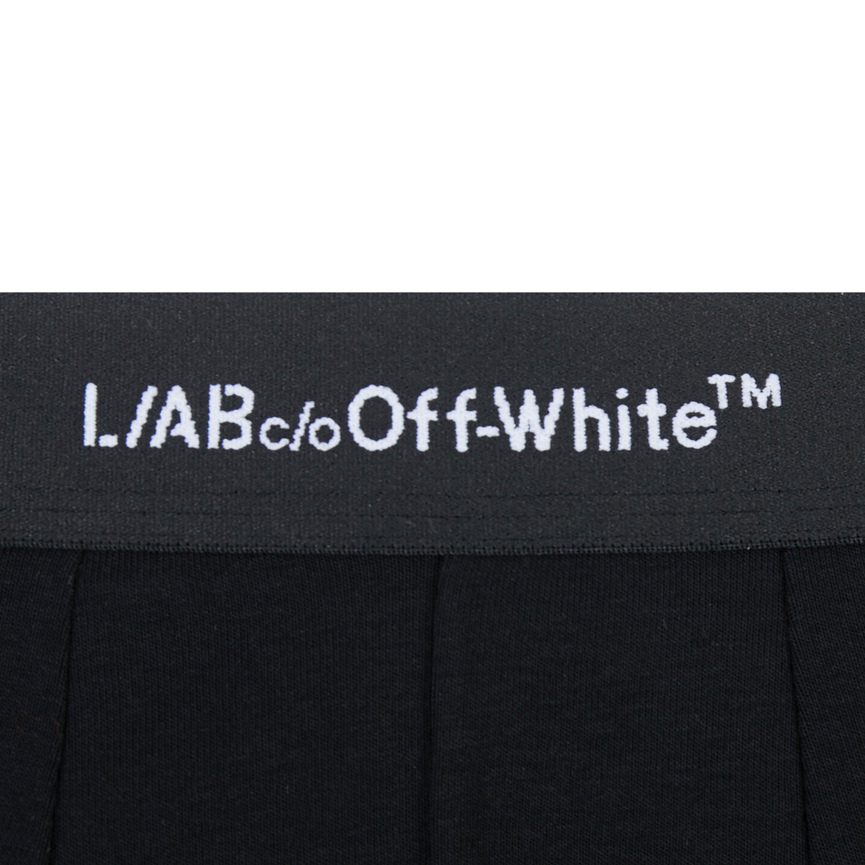 L/AB c/o Off-White Men's Horizontal Repeat 3" Trunk With Fly (3 Pack) - Black - BLACK