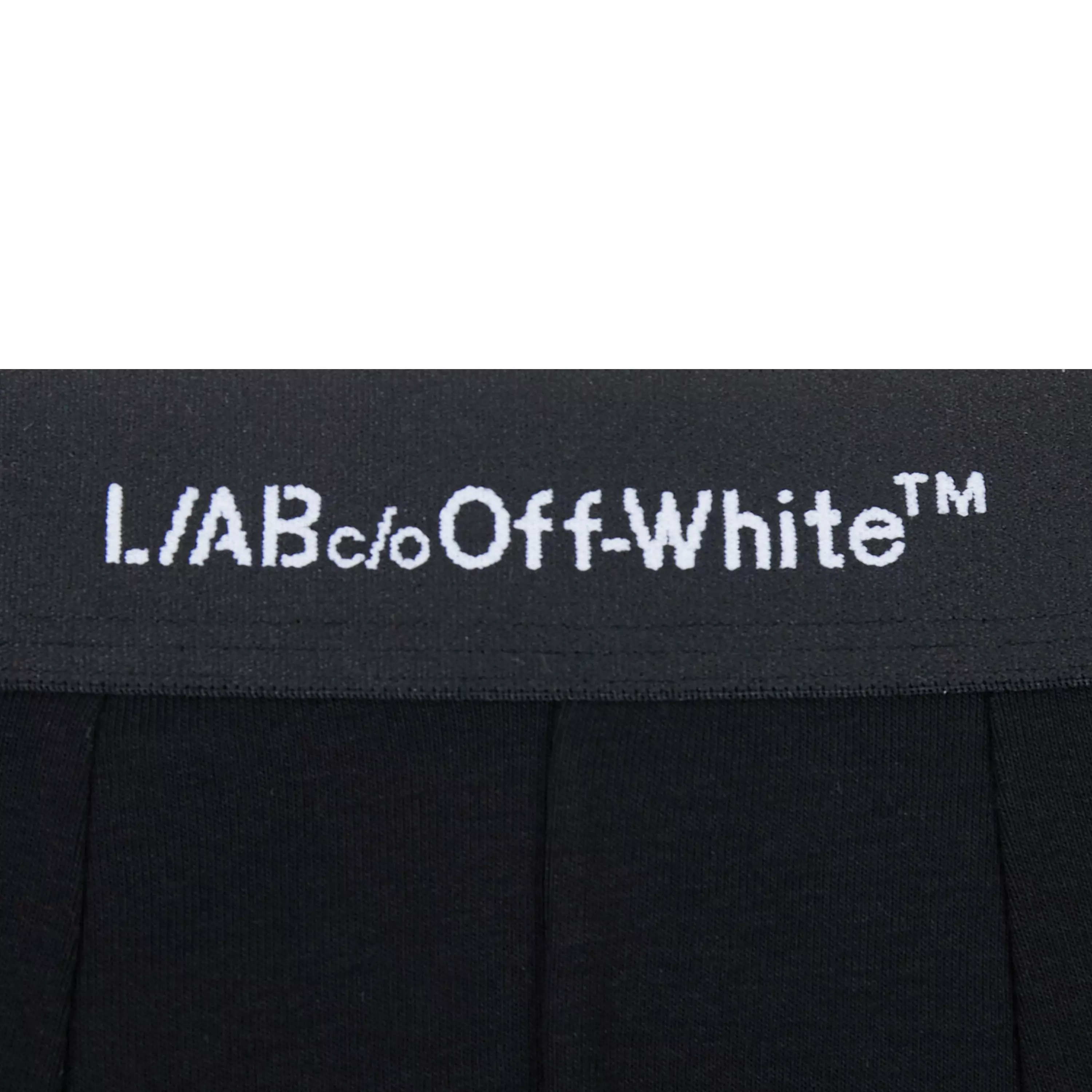 L/AB c/o Off-White Men's Horizontal Repeat 3" Trunk With Fly (3 Pack) - Black - BLACK