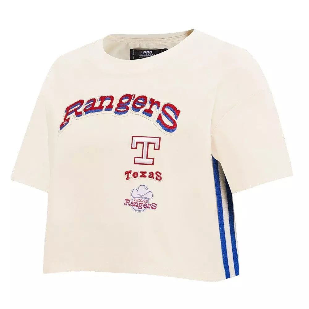 Pro Standard Women's Texas Rangers Retro Classic Boxy Tee - Eggshell - EGGSHELL