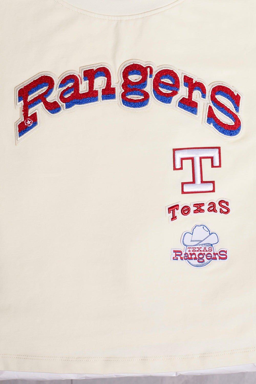 Pro Standard Women's Texas Rangers Retro Classic Boxy Tee - Eggshell - EGGSHELL Thumbnail View 5