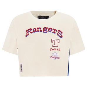 Pro Standard Women's Texas Rangers Retro Classic Boxy Tee - Eggshell