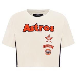Pro Standard Women's Houston Astros Retro Classic Boxy Tee - Eggshell