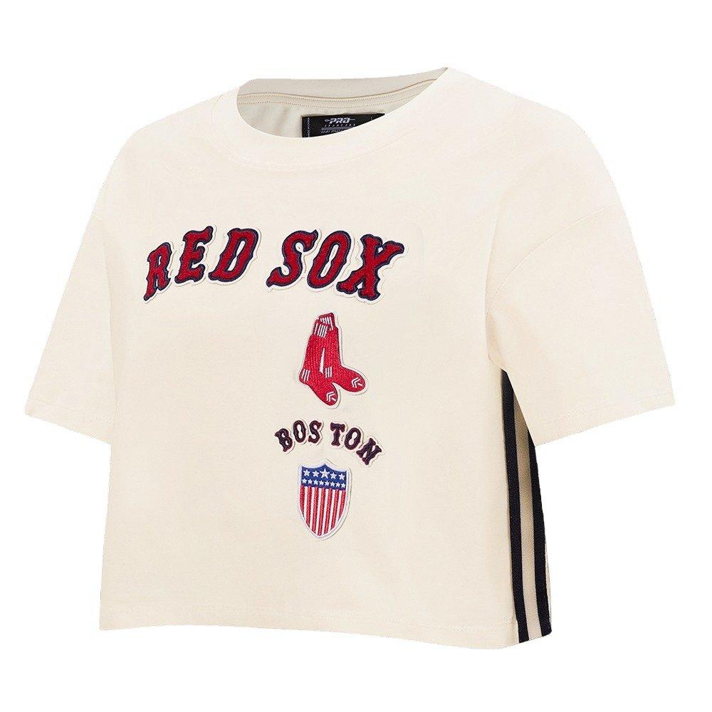 Pro Standard Women's Boston Red Sox Retro Classic Boxy Tee - Eggshell - EGGSHELL Thumbnail View 3