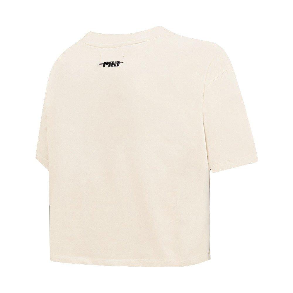 Pro Standard Women's Boston Red Sox Retro Classic Boxy Tee - Eggshell - EGGSHELL Thumbnail View 4