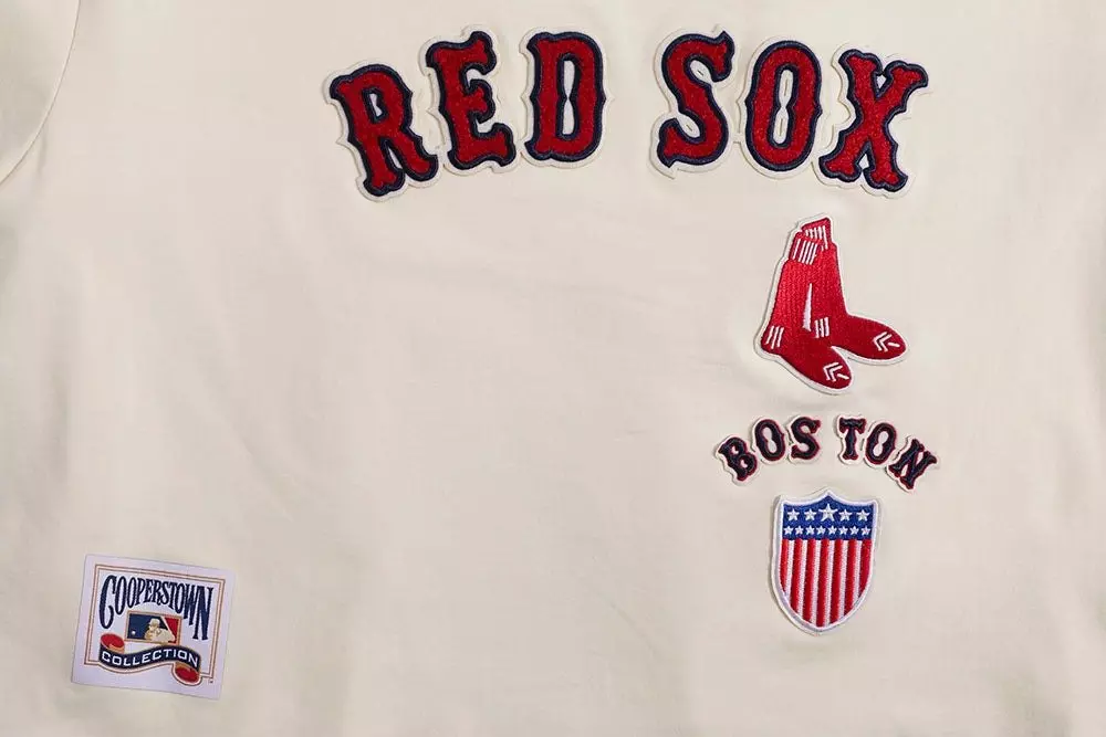 Pro Standard Women's Boston Red Sox Retro Classic Boxy Tee - Eggshell - EGGSHELL