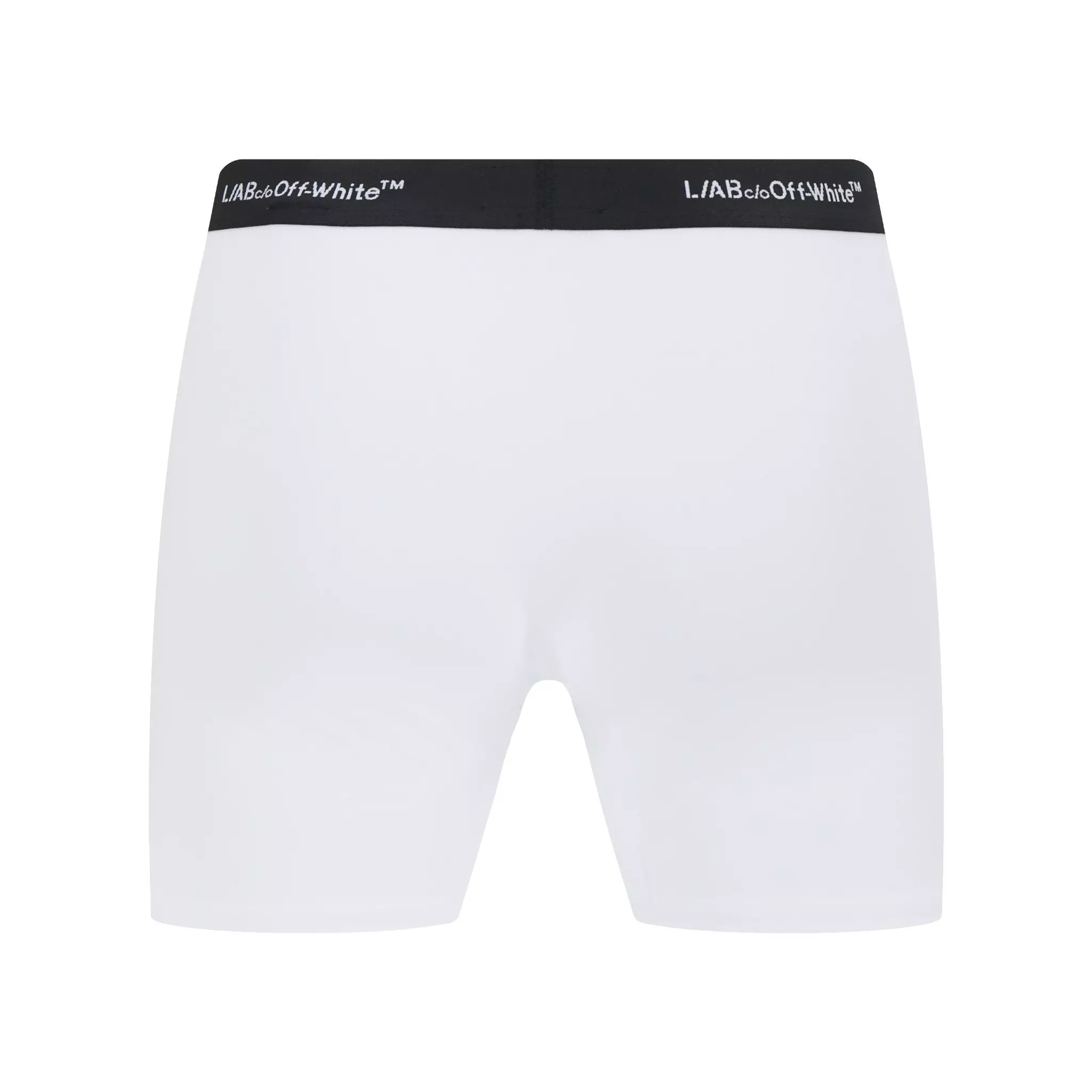 L/AB c/o Off-White Men's Horizontal Repeat 3" Trunk With Fly (3 Pack) - White - WHITE