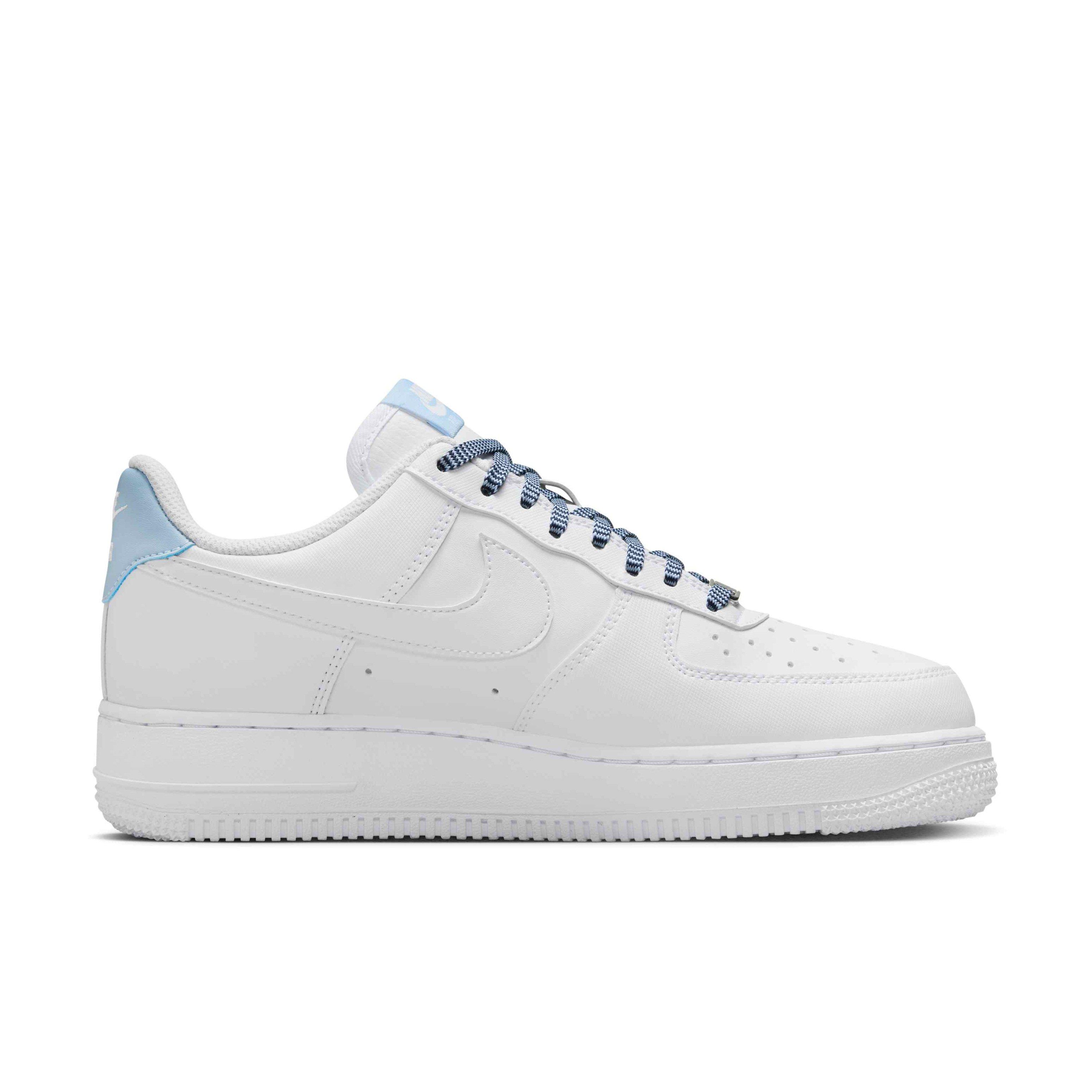 Nike Air Force 1 '07 "White/Light Armory Blue/White/White" Women's Shoe - WHITE/LT BLUE/WHITE/WHITE Thumbnail View 1