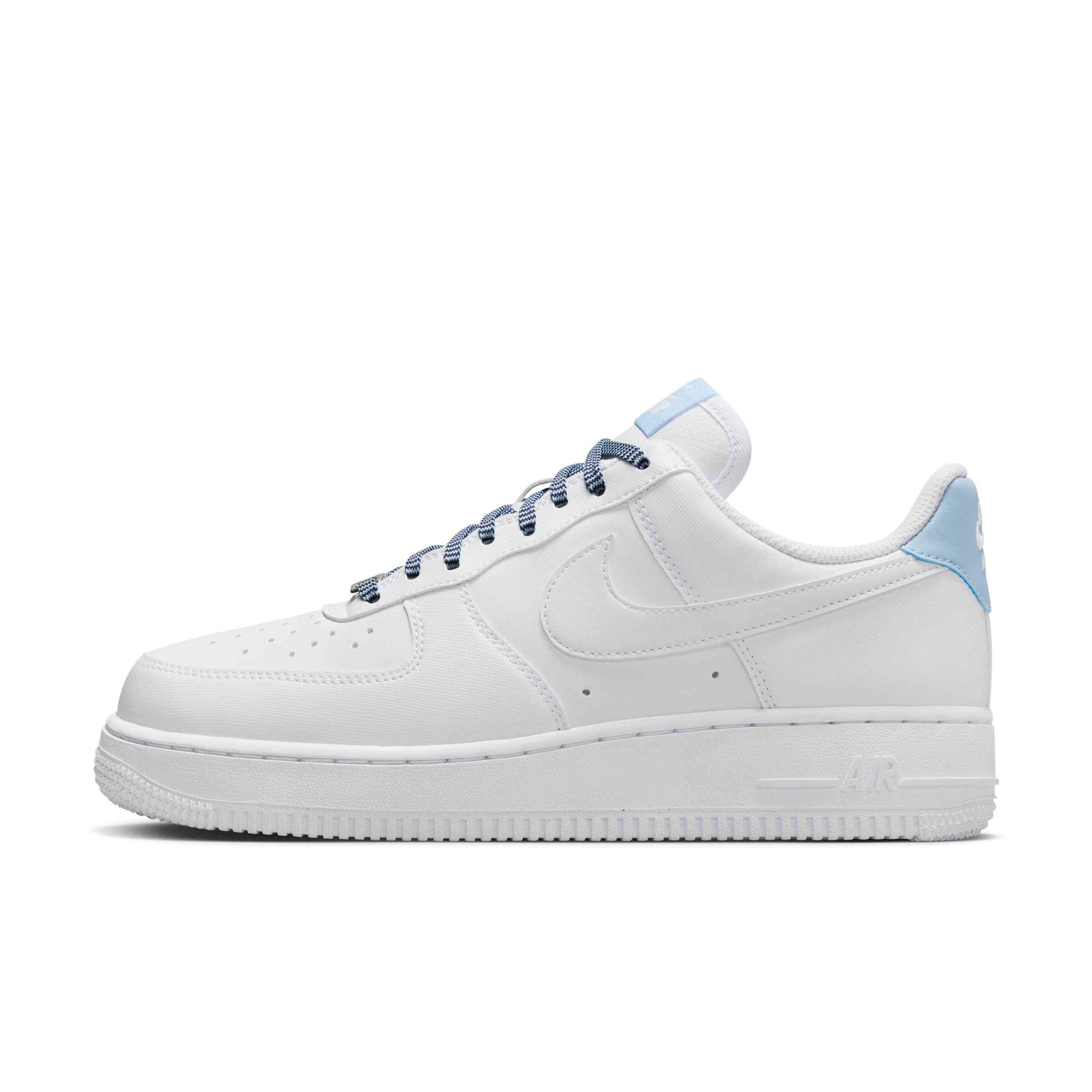 Nike Air Force 1 '07 "White/Light Armory Blue/White/White" Women's Shoe - WHITE/LT BLUE/WHITE/WHITE Thumbnail View 2