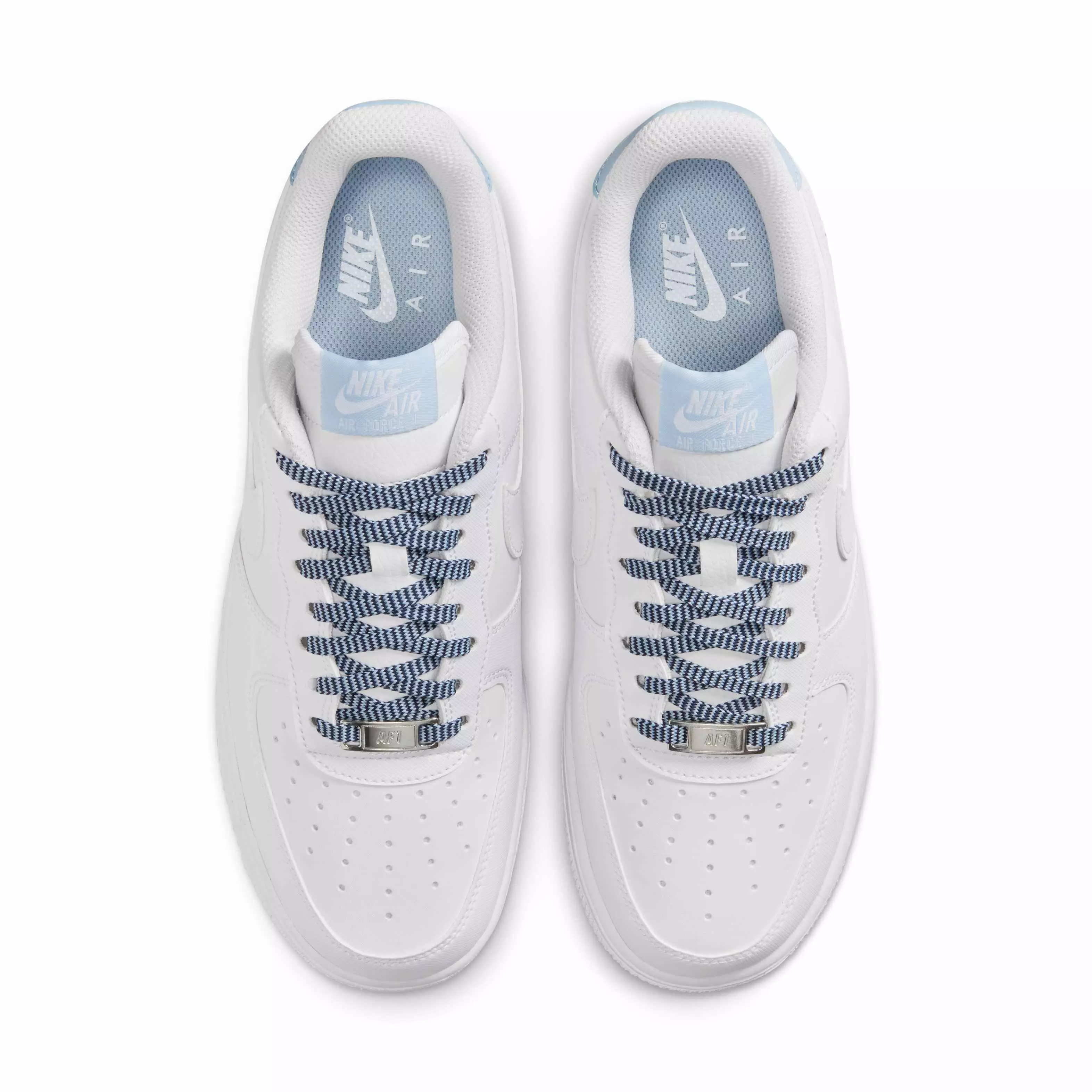 Nike Air Force 1 '07 "White/Light Armory Blue/White/White" Women's Shoe - WHITE/LT BLUE/WHITE/WHITE