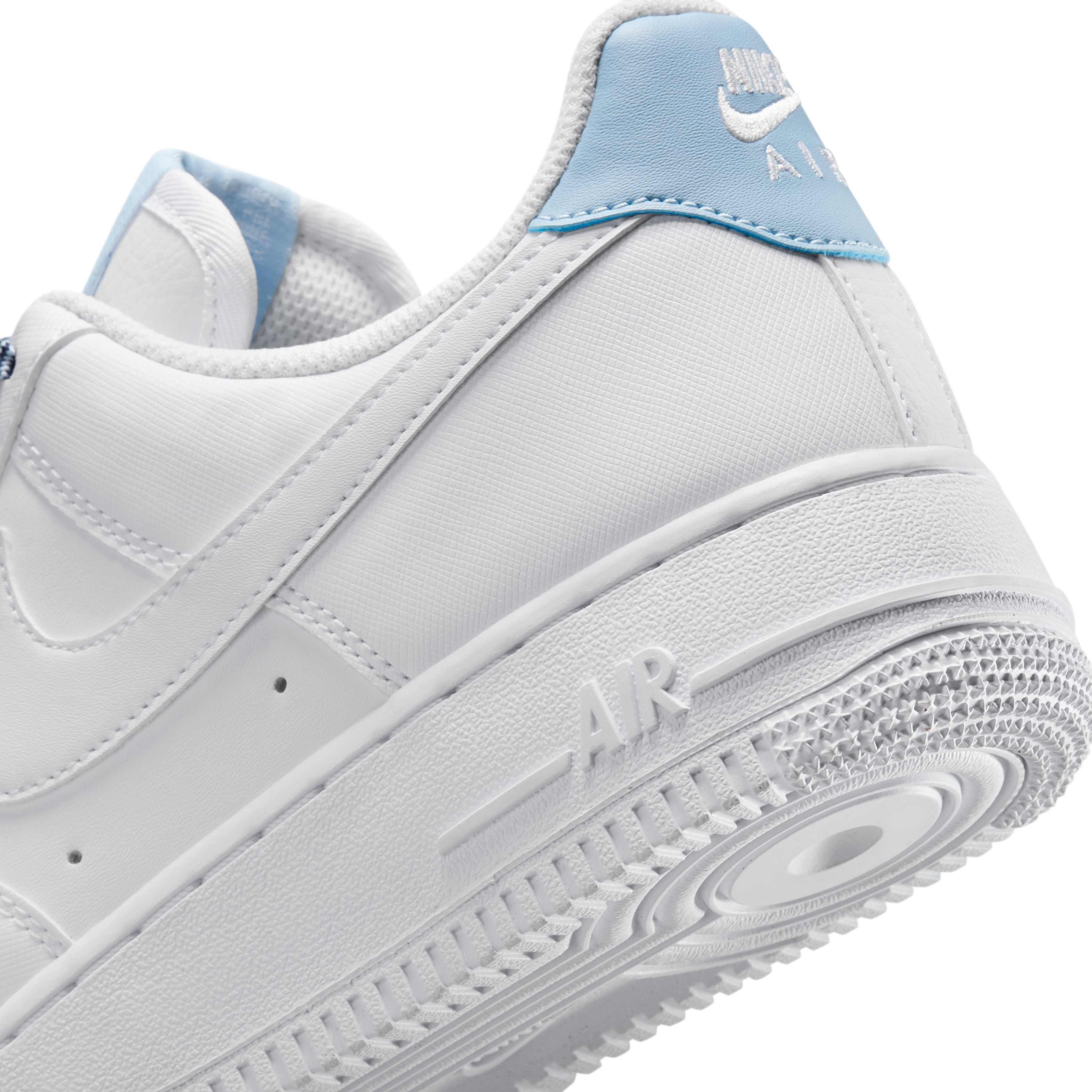 Nike Air Force 1 '07 "White/Light Armory Blue/White/White" Women's Shoe - WHITE/LT BLUE/WHITE/WHITE Thumbnail View 8
