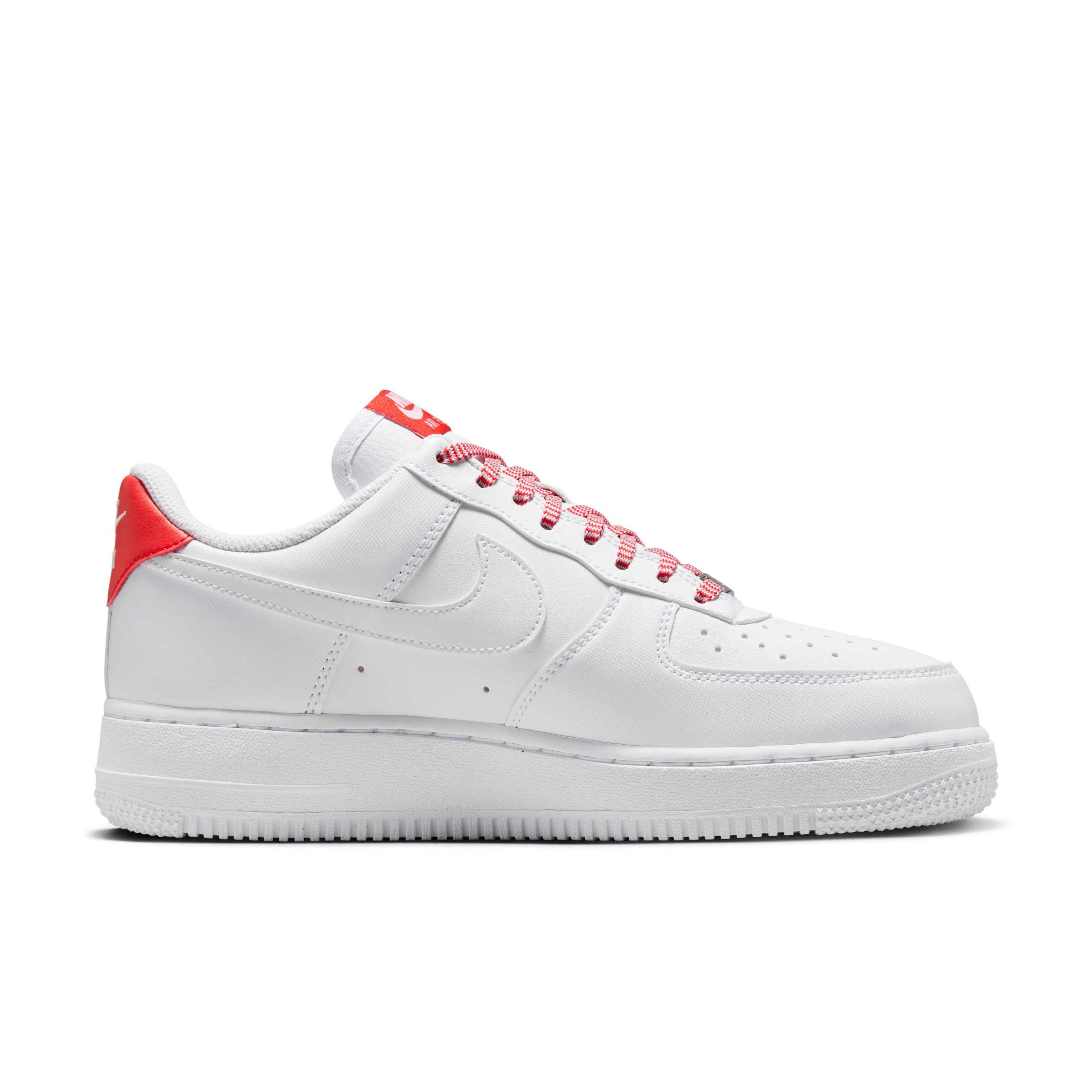 Nike Air Force 1 '07 "White/Pink Foam/Metallic Silver/Light Crimson" Women's Shoe - WHITE/PINK/SILVER/CRIMSON Thumbnail View 1