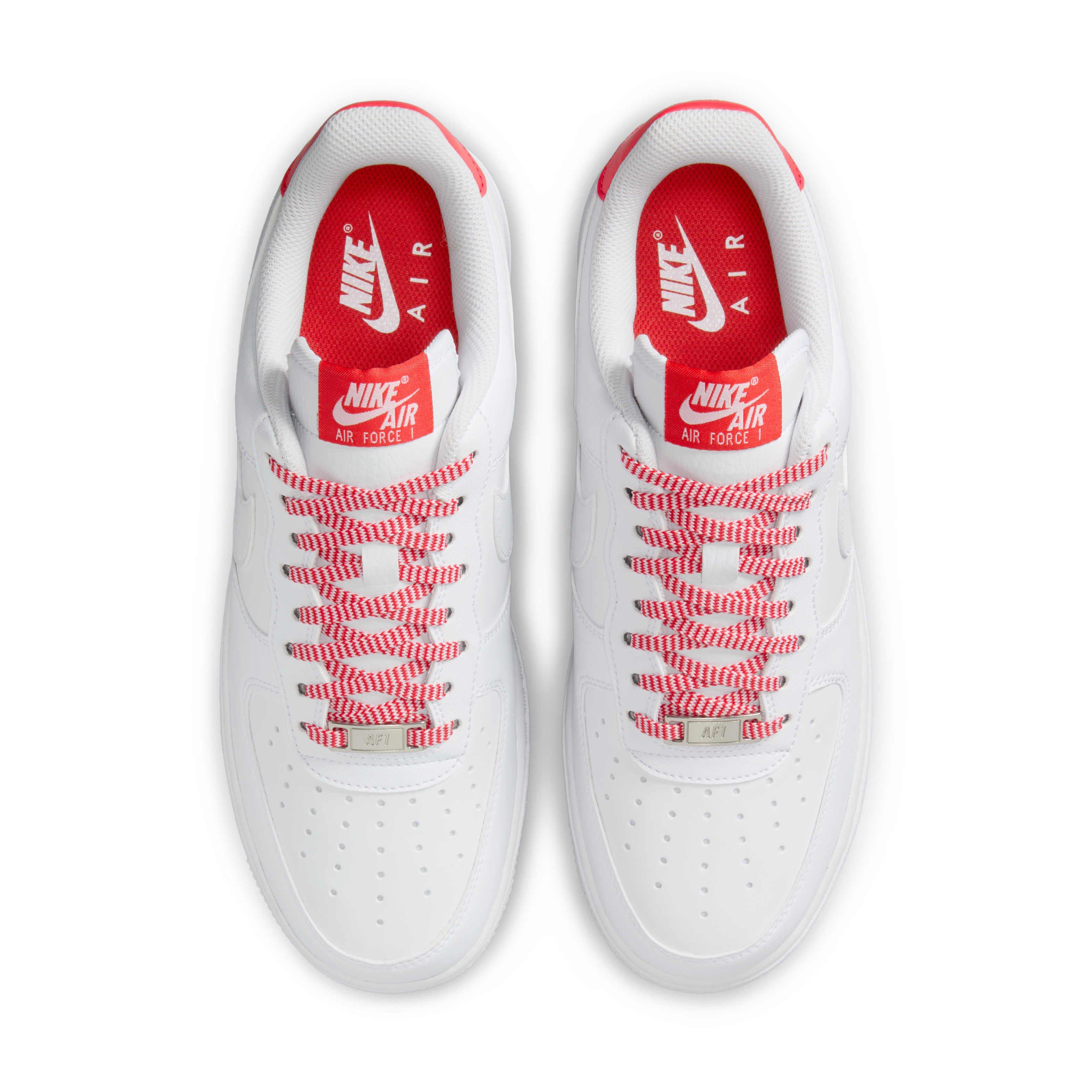 Nike Air Force 1 '07 "White/Pink Foam/Metallic Silver/Light Crimson" Women's Shoe - WHITE/PINK/SILVER/CRIMSON Thumbnail View 4
