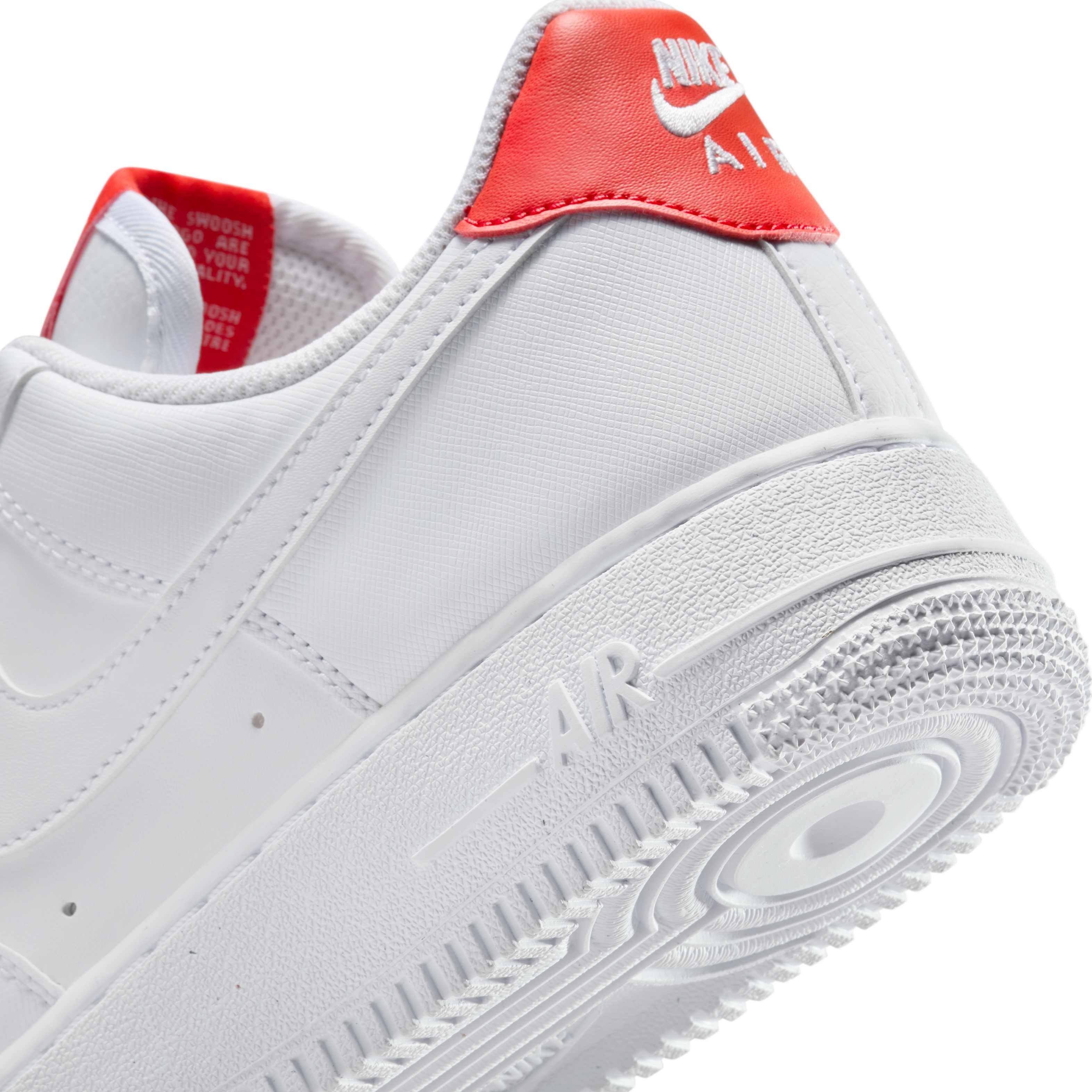 Nike Air Force 1 '07 "White/Pink Foam/Metallic Silver/Light Crimson" Women's Shoe - WHITE/PINK/SILVER/CRIMSON Thumbnail View 8