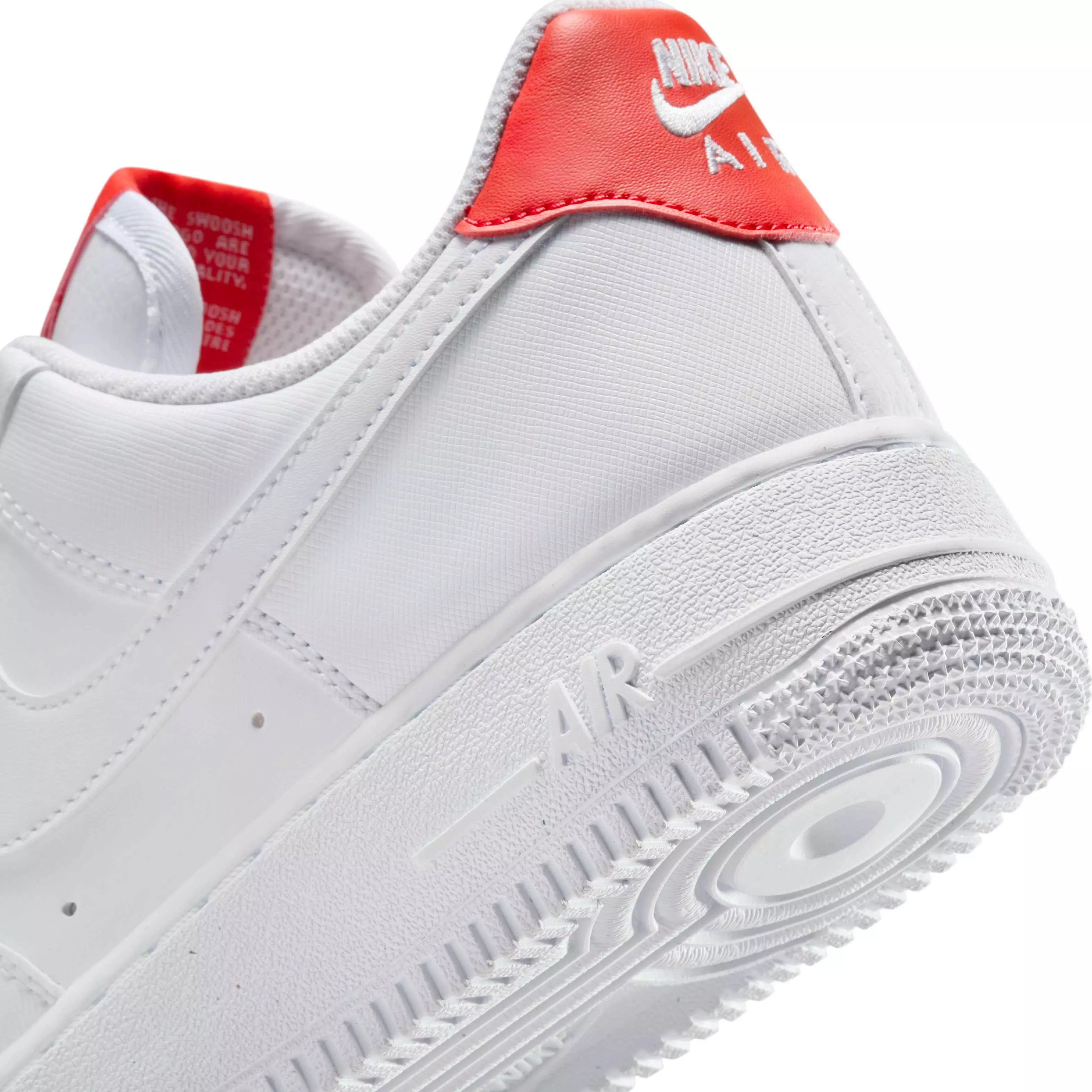 Nike Air Force 1 '07 "White/Pink Foam/Metallic Silver/Light Crimson" Women's Shoe - WHITE/PINK/SILVER/CRIMSON
