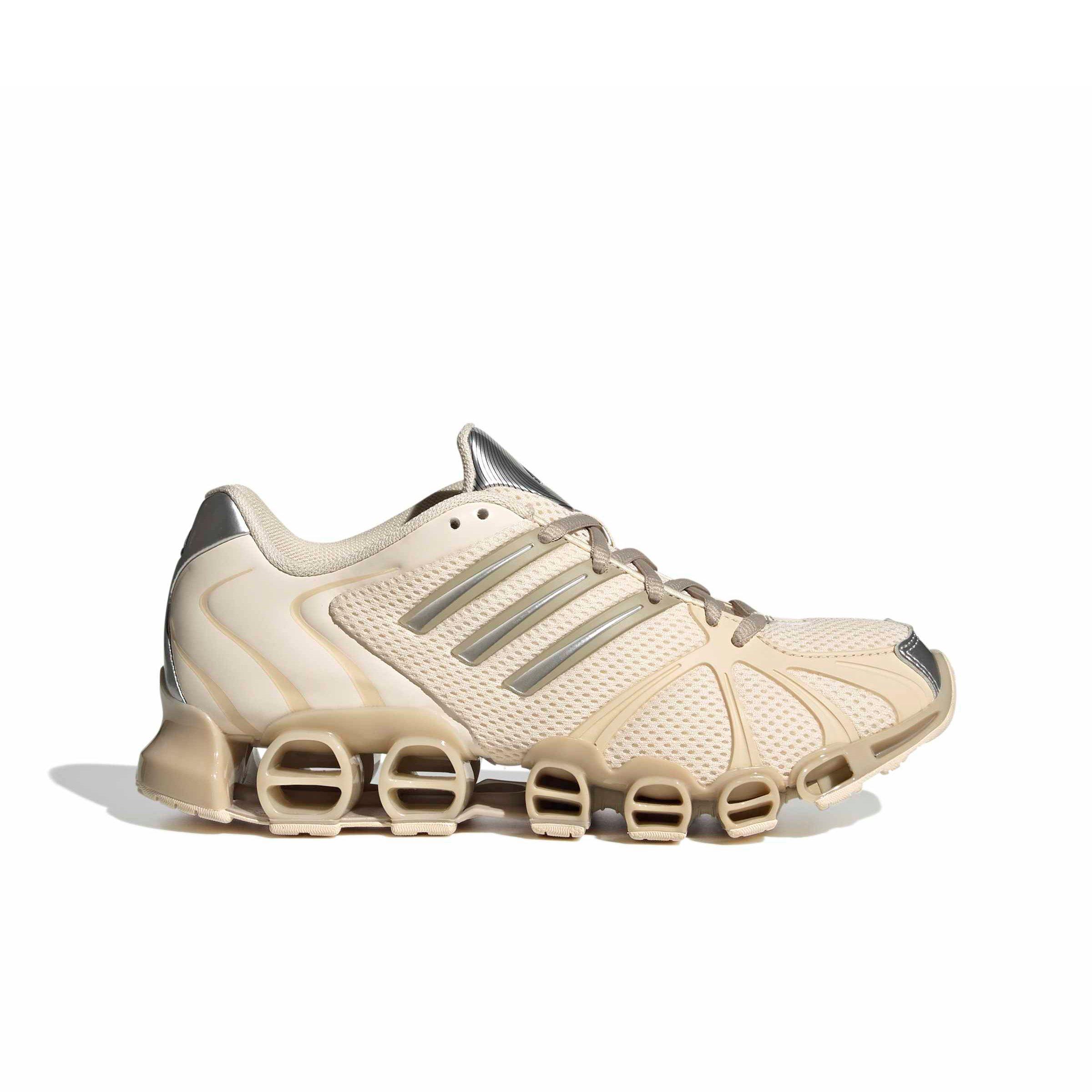 adidas Originals Mega Ghostride "Wonder White/Wonder Beige/Silver Metallic" Women's Shoe - WHITE/BEIGE/SILVER Thumbnail View 1