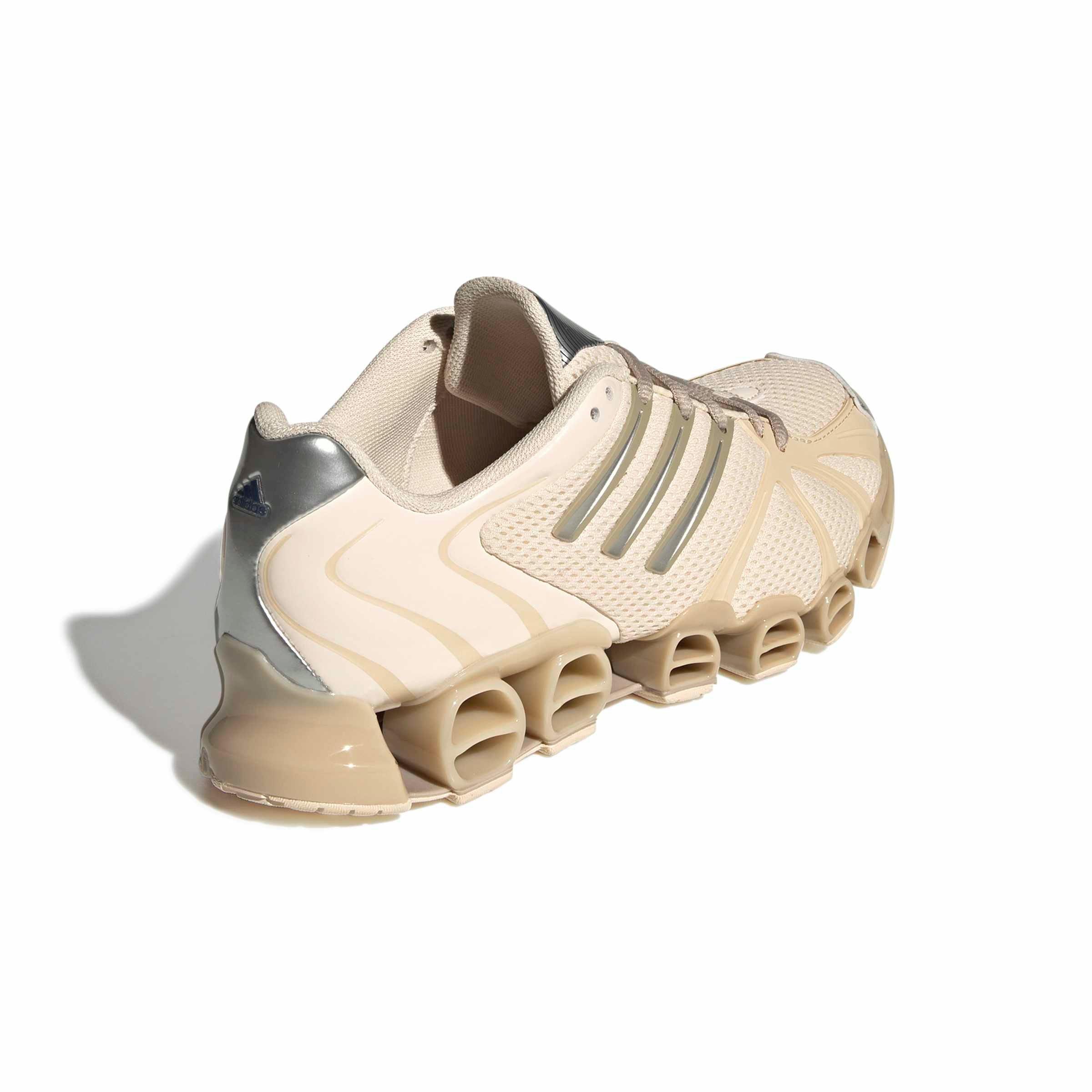adidas Originals Mega Ghostride "Wonder White/Wonder Beige/Silver Metallic" Women's Shoe - WHITE/BEIGE/SILVER Thumbnail View 4