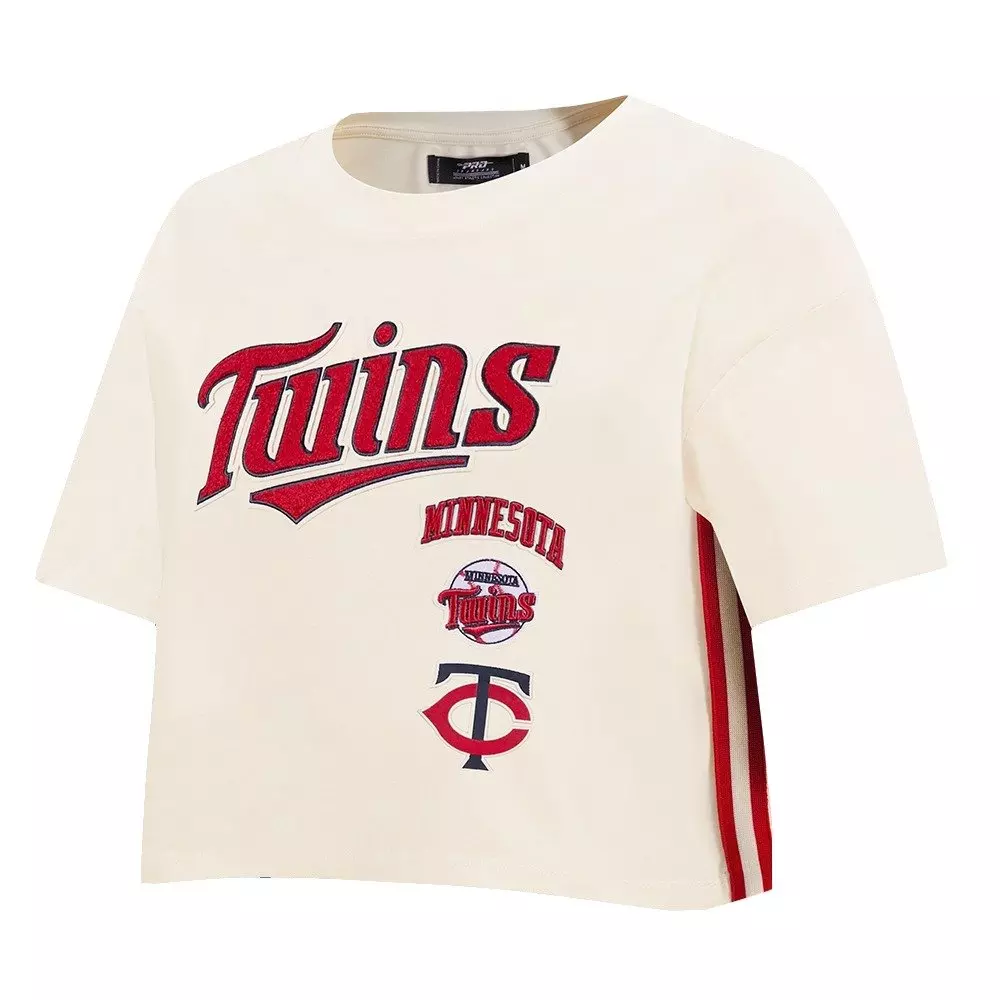 Pro Standard Women's Minnesota Twins Retro Classic Boxy Tee - Eggshell - EGGSHELL