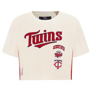 Pro Standard Women's Minnesota Twins Retro Classic Boxy Tee - Eggshell