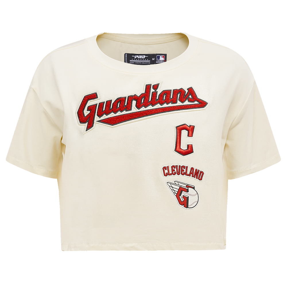Pro Standard Women's Cleveland Guardians Retro Classic Boxy Tee - Eggshell - EGGSHELL Thumbnail View 1