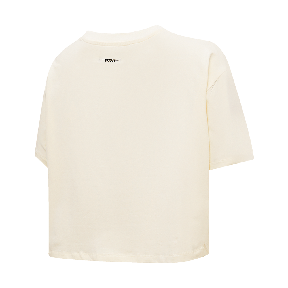 Pro Standard Women's Cleveland Guardians Retro Classic Boxy Tee - Eggshell - EGGSHELL Thumbnail View 4