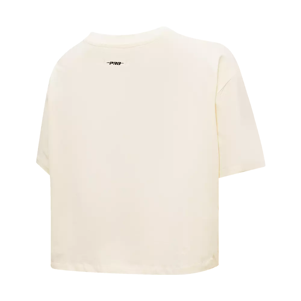 Pro Standard Women's Cleveland Guardians Retro Classic Boxy Tee - Eggshell - EGGSHELL