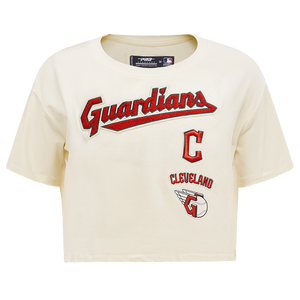 Pro Standard Women's Cleveland Guardians Retro Classic Boxy Tee - Eggshell