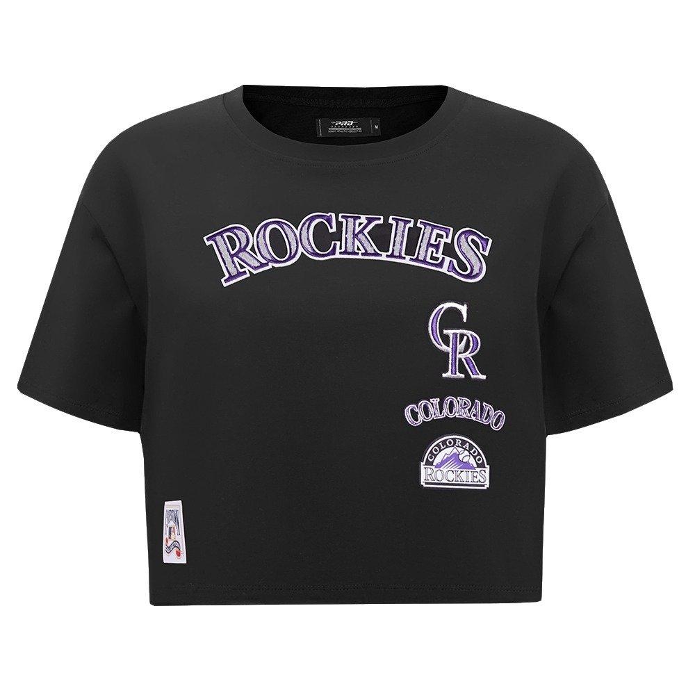 Pro Standard Women's Colorado Rockies Retro Classic Boxy Tee - Black - BLACK Thumbnail View 1
