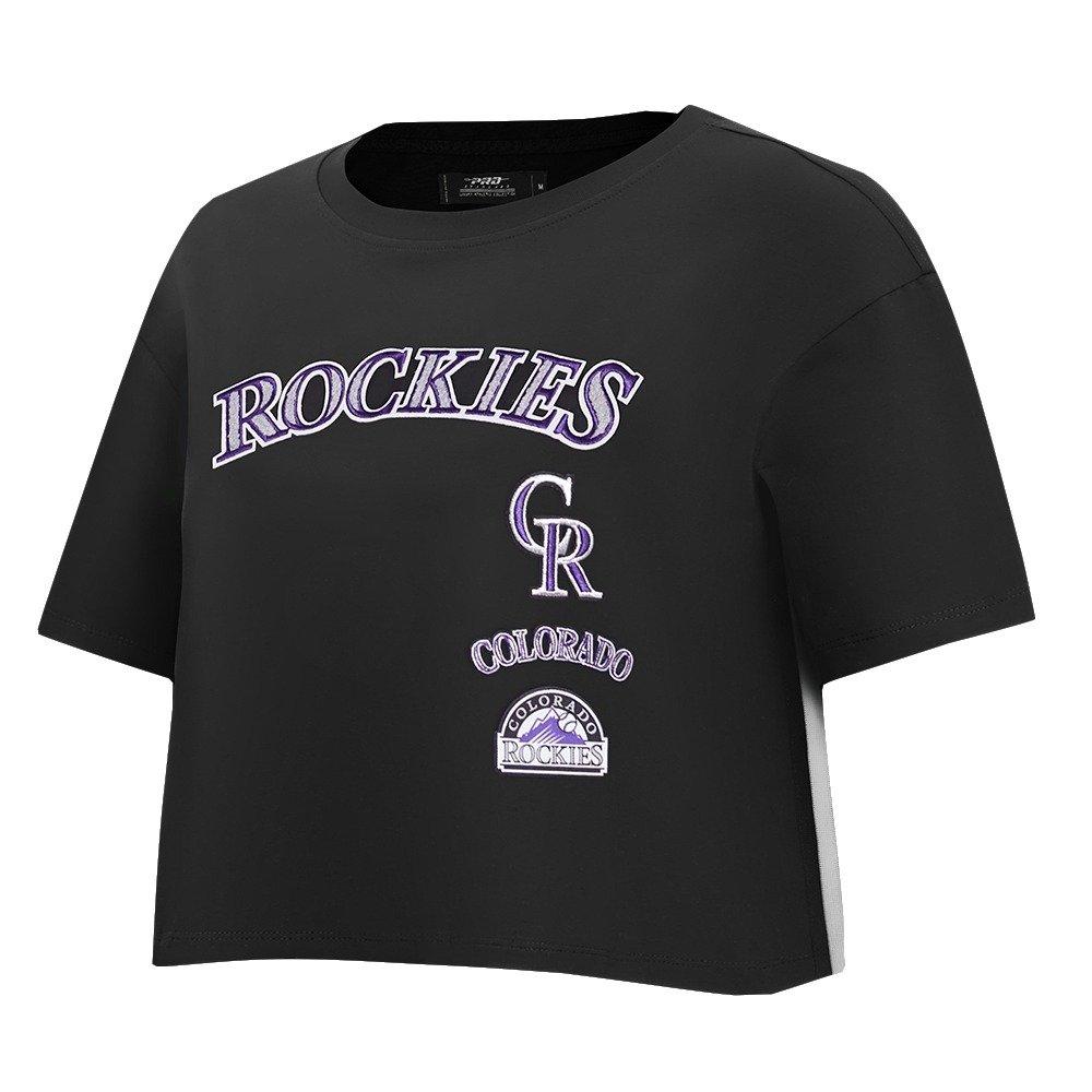 Pro Standard Women's Colorado Rockies Retro Classic Boxy Tee - Black - BLACK Thumbnail View 3