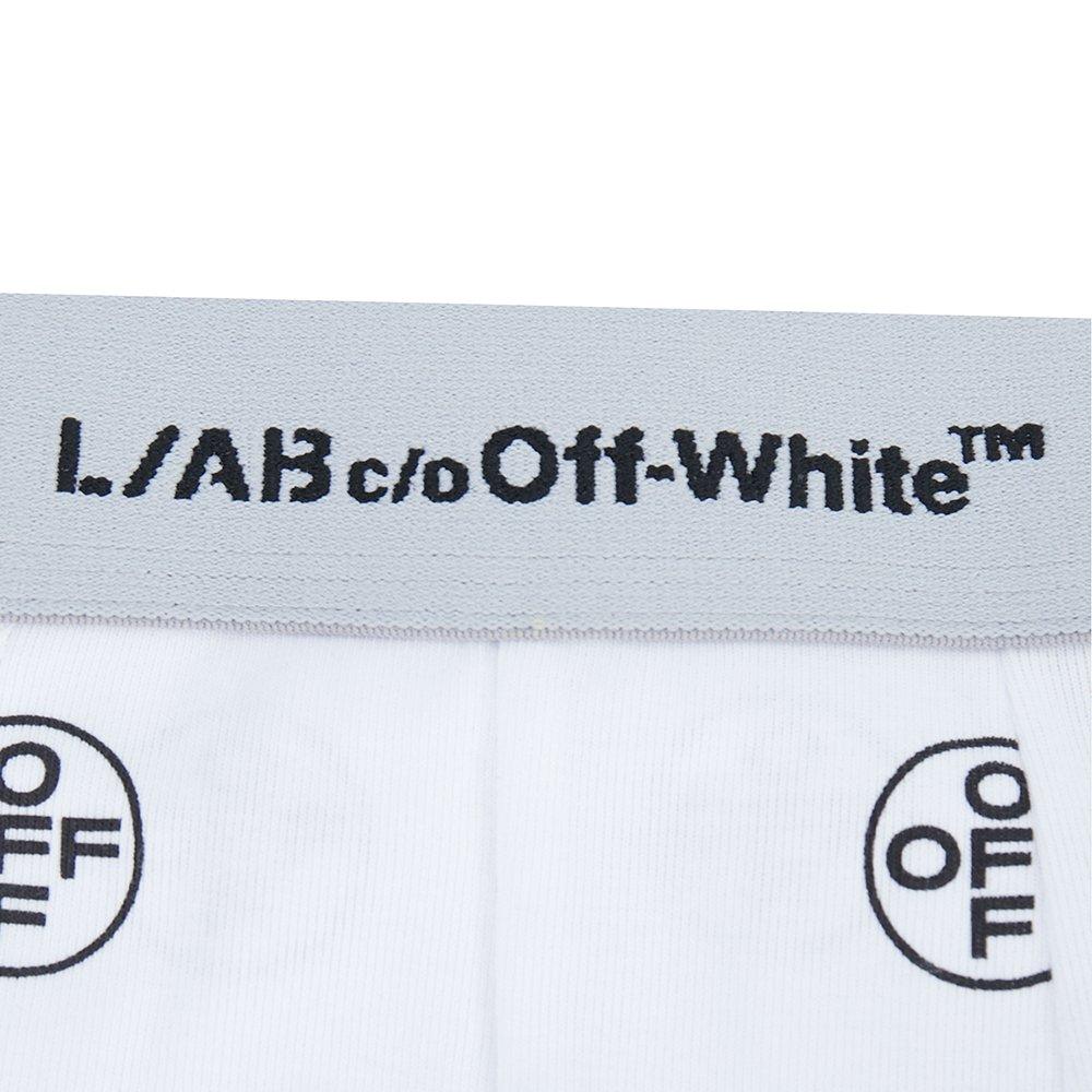 L/AB c/o Off-White Men's Horizontal Repeal All Over Print 3" Trunk (3 Pack) - Black/White/Grey - BLACK/WHITE/GREY