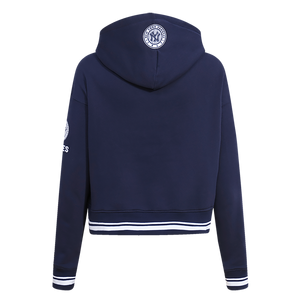 Pro Standard Women's MLB New York Yankees Retro Classic Cropped Fleece Hoodie -Navy
