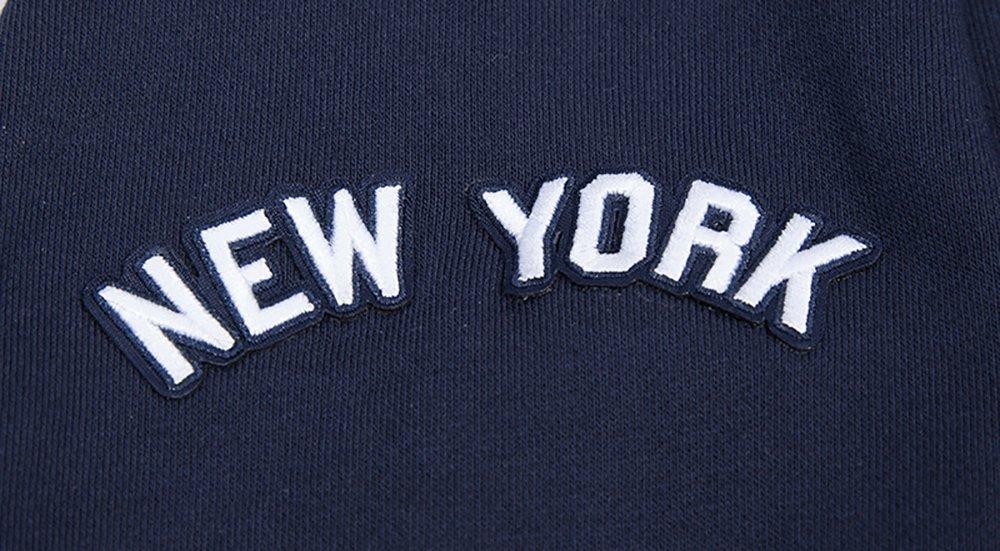 Pro Standard Women's MLB New York Yankees Retro Classic Cropped Fleece Hoodie - Navy - NAVY Thumbnail View 6