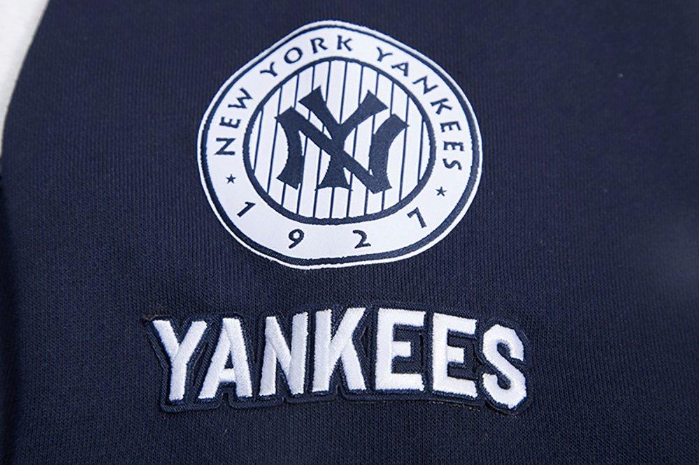 Pro Standard Women's MLB New York Yankees Retro Classic Cropped Fleece Hoodie -Navy - NAVY Thumbnail View 7