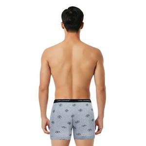 L/AB c/o Off-White Men's Horizontal AOP 6" Boxer Brief With Fly (3 Pack) - Black/White/Grey - BLACK/WHITE/GREY