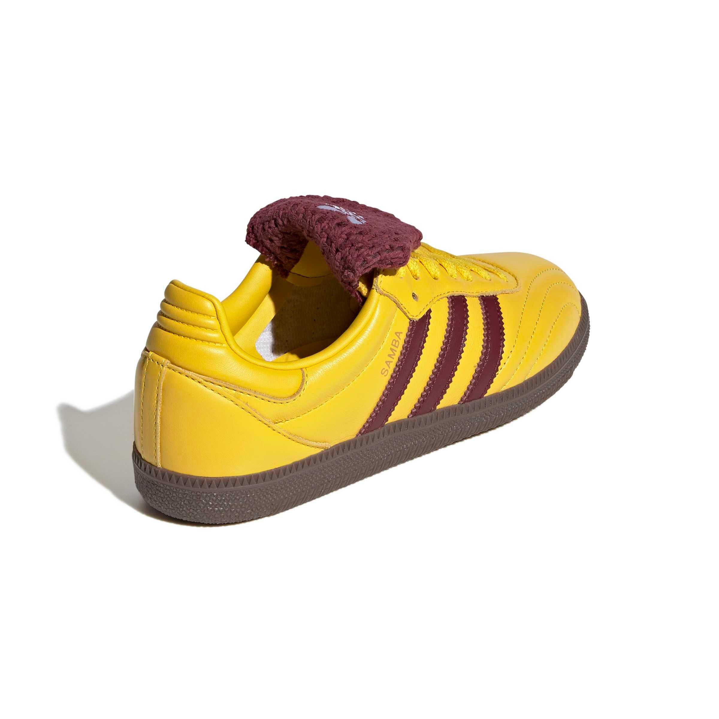 adidas Originals Samba Long Tongue "Eqt Yellow/Shadow Red/Gold Metallic" Women's Shoe - YELLOW/RED/GOLD Thumbnail View 4