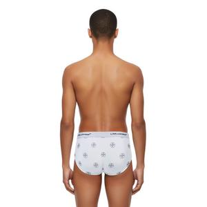 L/AB c/o Off-White Men's Horizontal All Over Print Brief (3 Pack) - Black/White/Grey - BLACK/WHITE/GREY