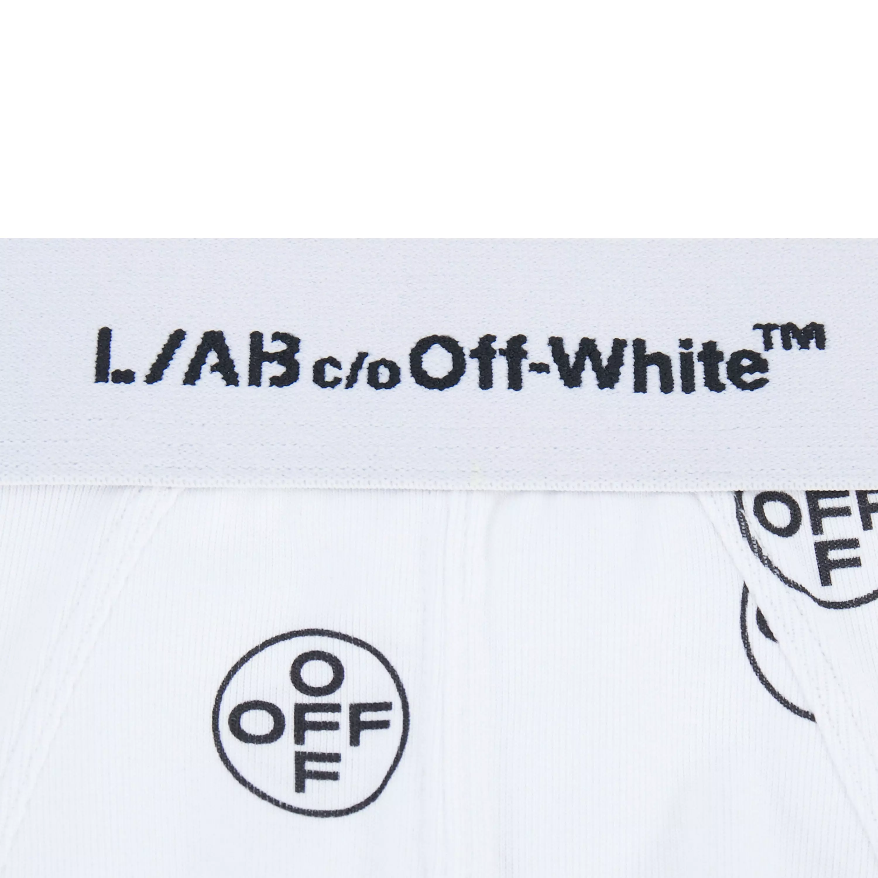 L/AB c/o Off-White Men's Horizontal All Over Print Brief (3 Pack) - Black/White/Grey - BLACK/WHITE/GREY