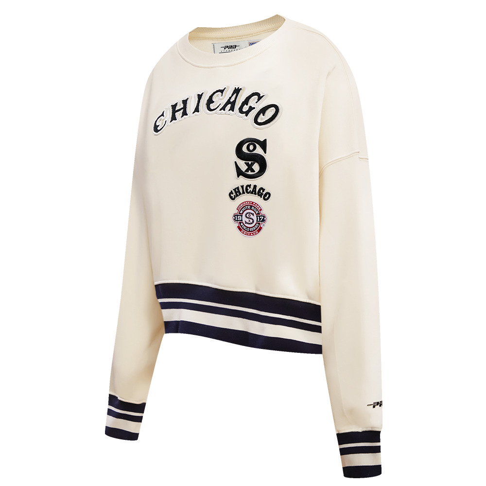 Pro Standard Women's Chicago White Sox Retro Classics Crewneck - Eggshell - EGGSHELL Thumbnail View 3