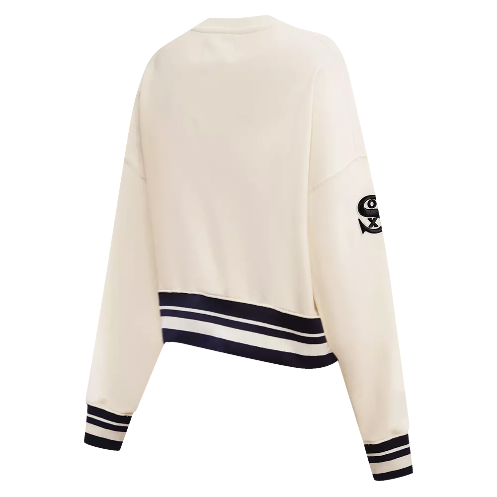 Pro Standard Women's Chicago White Sox Retro Classics Crewneck - Eggshell - EGGSHELL