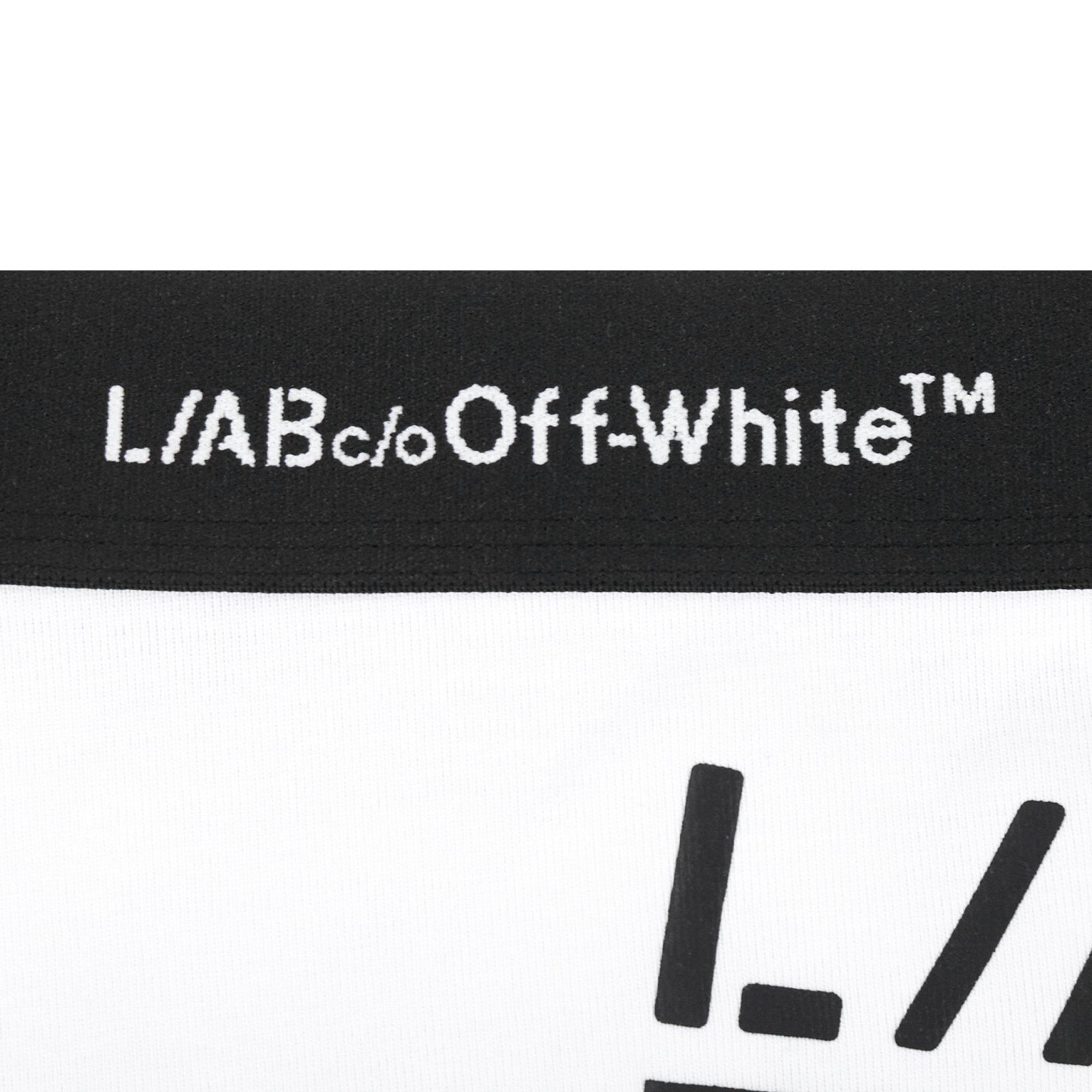 L/AB c/o Off-White Men's Horizontal Repeat Big Arrow 3" Trunk With Fly (3 Pack) - Black/White/Grey - BLACK/WHITE/GREY