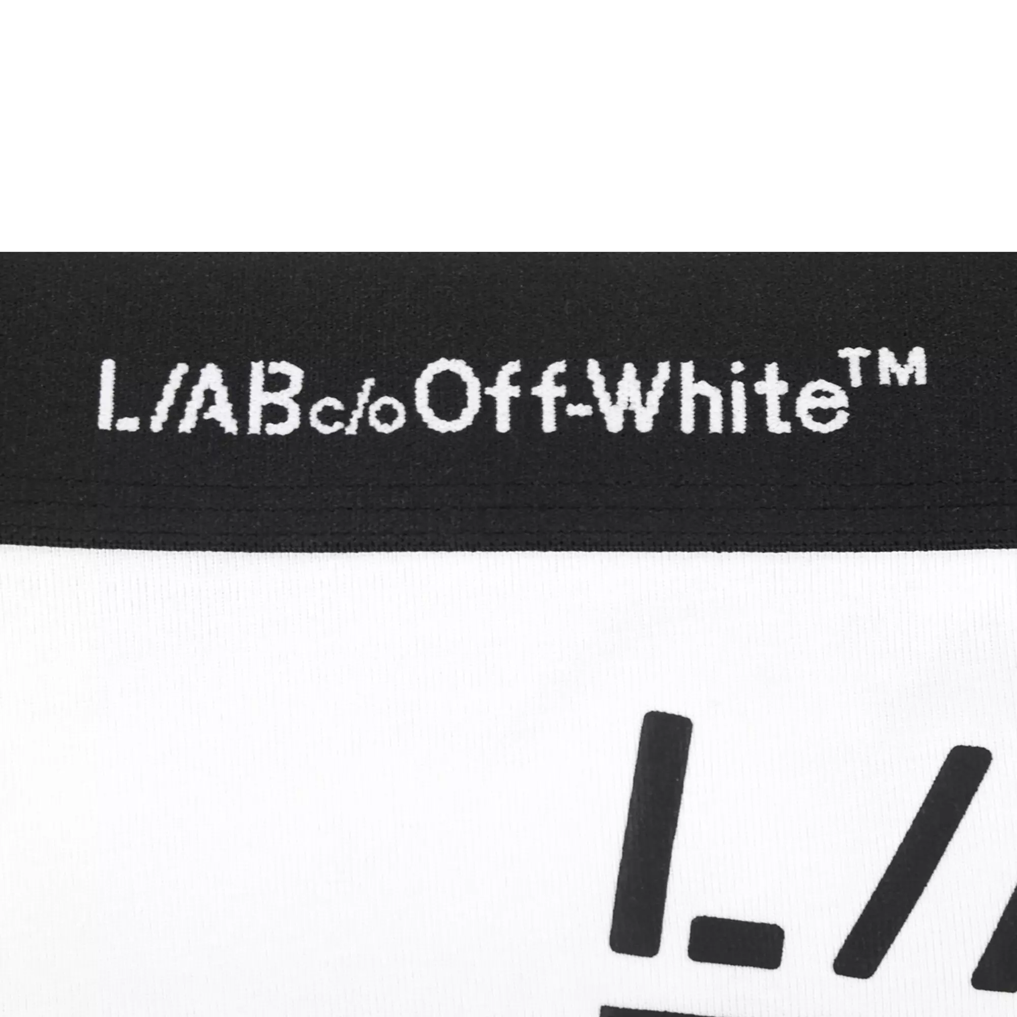 L/AB c/o Off-White Men's Horizontal Repeat Big Arrow 3" Trunk With Fly (3 Pack) - Black/White/Grey - BLACK/WHITE/GREY