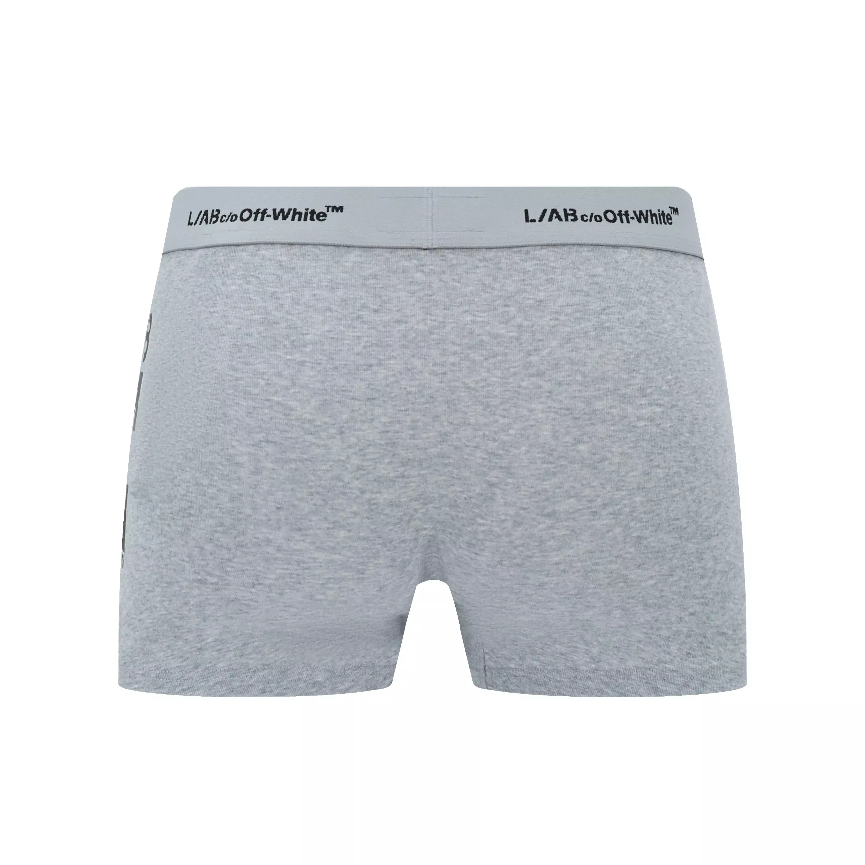 L/AB c/o Off-White Men's Horizontal Repeat Big Arrow 3" Trunk (3 Pack) - Black/White/Grey - BLACK/WHITE/GREY