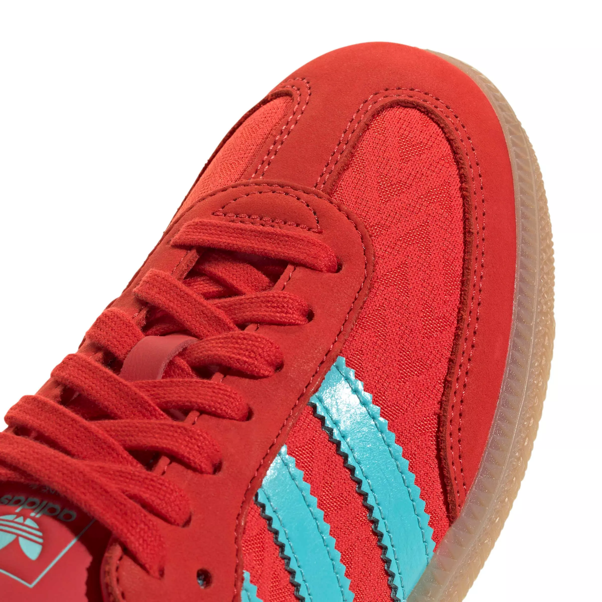 adidas Originals Samba OG "Red/Pulse Aqua/Gold Metallic" Women's Shoe - RED/AQUA/GOLD